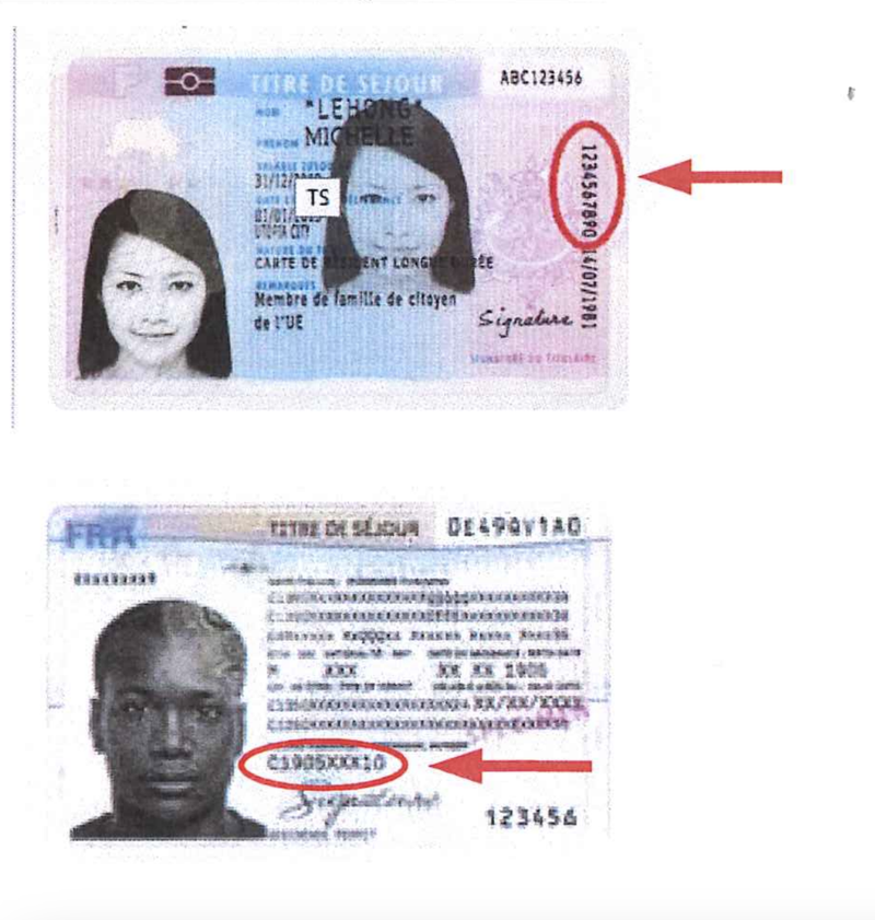 Numero Agdref Sur Carte De Sejour OHYDHC