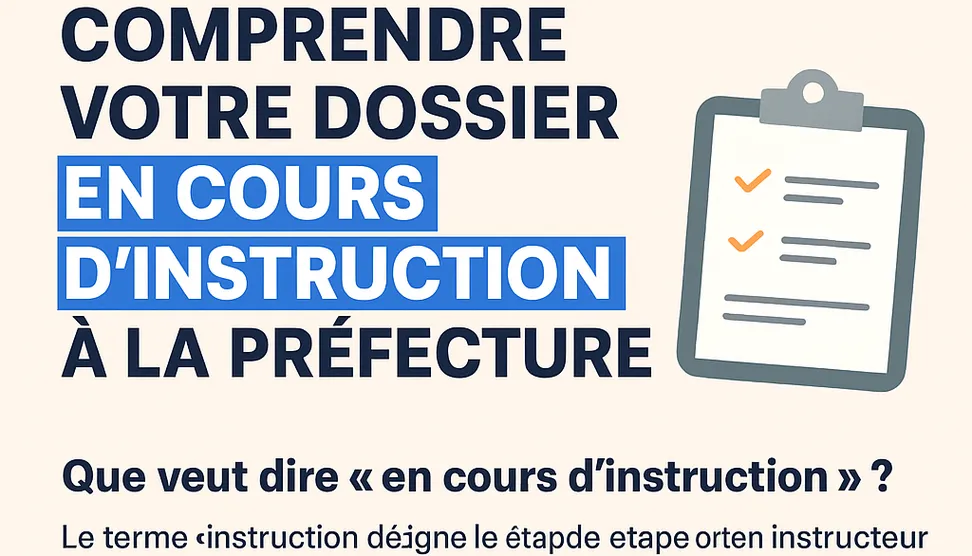 Comprendre votre dossier en cours d'instruction à la préfecture